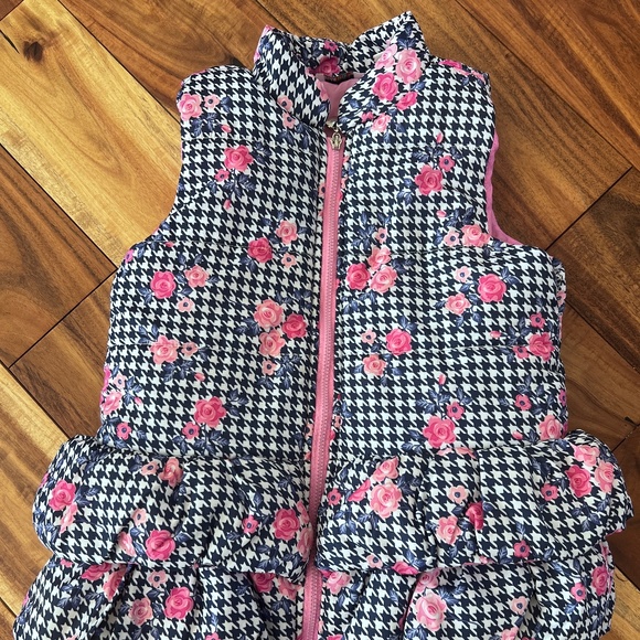 Kids Headquarters Light Puffer Vest Floral size 6X - Picture 1 of 5